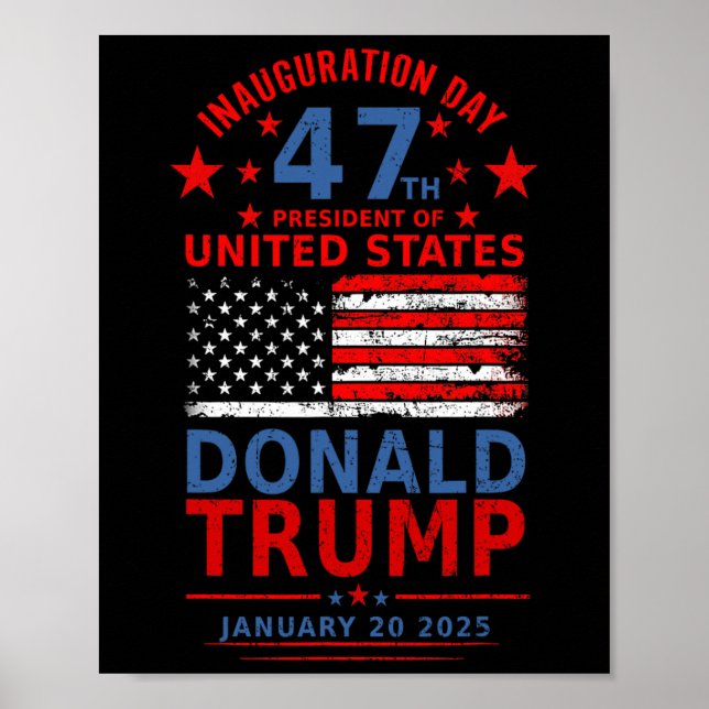 Donald Trump gewinnt 2024 Wahleinweihung Men Wo Poster (Vorne)