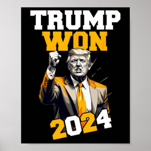 Donald Trump gewinnt 2024 Wahleinweihung Men Wo Poster