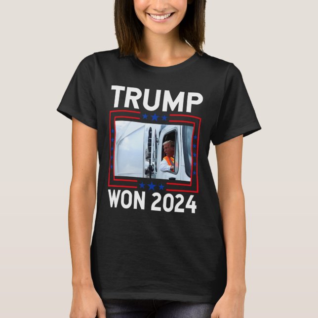 Donald Trump gewinnt 2024 Wahleinweihung Trump T-Shirt (Vorderseite)