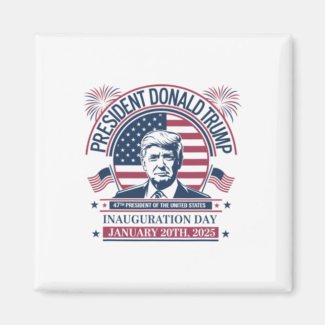 Donald Trump gewinnt 47. Präsident - 2024 Potus In Magnet (Vorne)