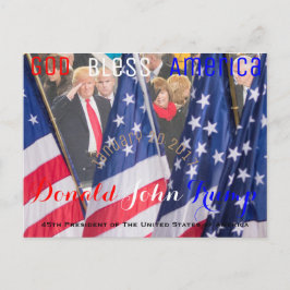 Donald Trump gewinnt Amtseid am 20. Januar Postkarte