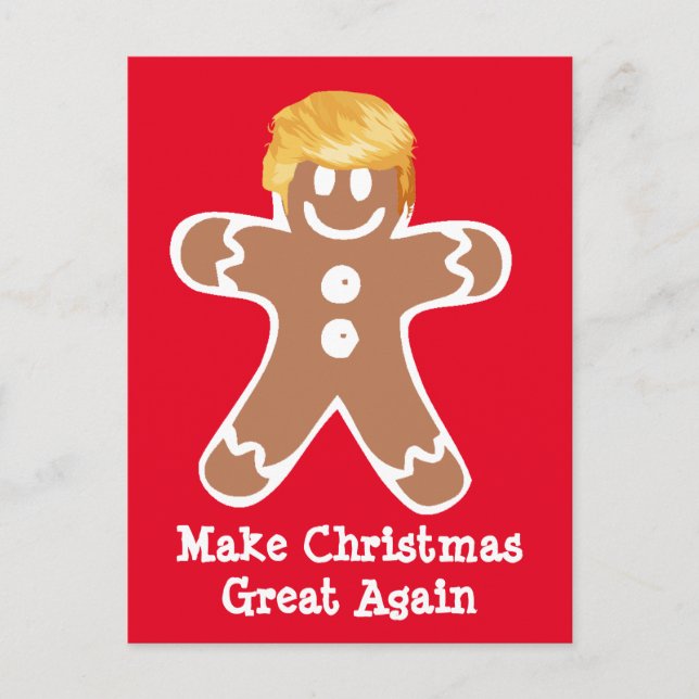 Donald Trump Gingerbread man Postkarte (Vorderseite)