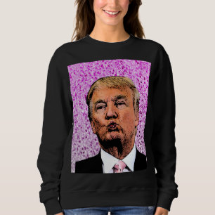 DONALD TRUMP GLITZER KISS FRAUEN T - SHIRT