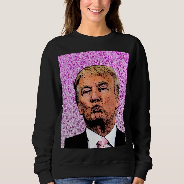 DONALD TRUMP GLITZER KISS FRAUEN T - SHIRT (Vorderseite)