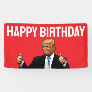 DONALD TRUMP GLÜCKLICH BIRTHDAY PARTY BANNER