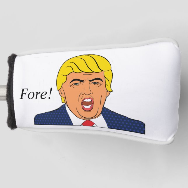 Donald Trump: Golfspieler-in-Leiter Golf Headcover (Vorderseite)