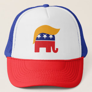 Donald Trump GOP Republikanisches Elephant Hair-Lo Truckerkappe