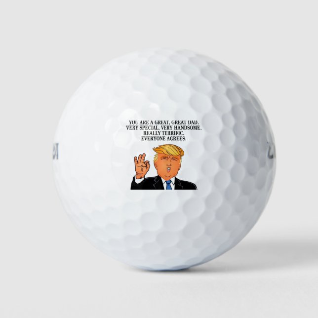 Donald Trump - großartige Vater Väter zum Geburtst Golfball (Vorderseite)