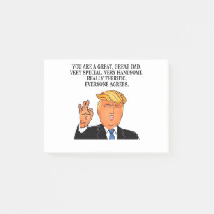 Donald Trump - großartige Vater Väter zum Geburtst Post-it Klebezettel