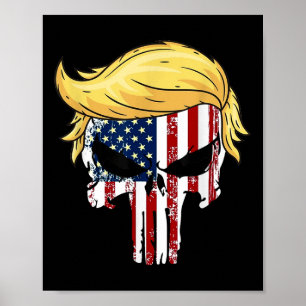 Donald Trump Haair Präsident Skull nimmt Amerika B Poster
