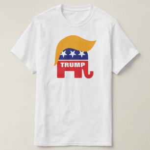 Donald Trump Haar GOP Elefant Logo T-Shirt