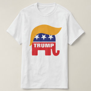 Donald Trump Haar GOP Elefant Logo T-Shirt