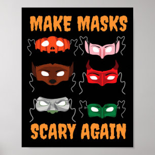 Donald Trump Halloween-Gesichtsmasken - Kostümidee Poster