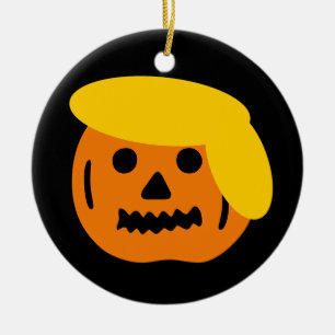 Donald Trump Halloween Kürbiskopfschnitzen Keramik Ornament