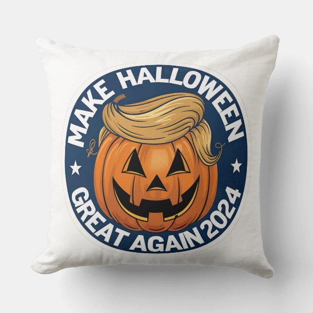 Donald Trump Halloween Kürbiswurfpillow: Neu Kissen (Vorderseite)