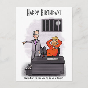 Donald Trump Happy Birthday Postcard Postkarte