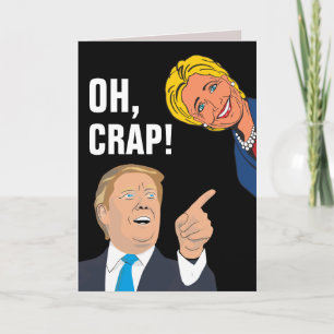 DONALD TRUMP & HILLARY CLINTON FUNNY BIRTHDAY Card Karte