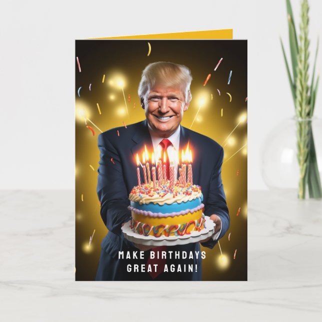 DONALD TRUMP HUMOROUS BIRTHDAY CARD KARTE (Vorderseite)