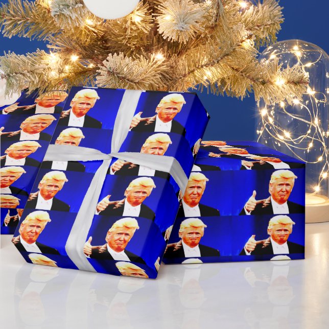 DONALD TRUMP HUMPTET CHRISTMAS WRAPPPAPIER AUF GESCHENKPAPIER (Feiertage)