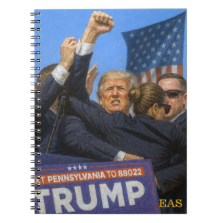 Donald Trump Iconic Fist Foto Monogram Notebook Notizblock