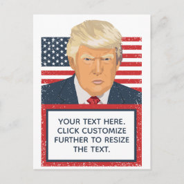 Donald Trump Ihr eigener Text Postkarte