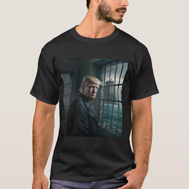 Donald Trump im Gefängnis von Alcatraz T-Shirt (Vorderseite)