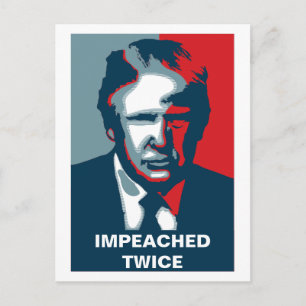 Donald Trump IMPEACHED TWICE Postkarte
