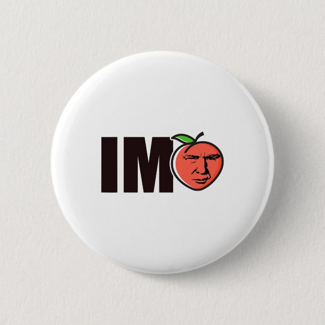 Donald Trump Impeachment Peach Gesicht Meme  Button (Vorderseite)