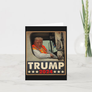Donald Trump in Garbage Truck Team Müll für Tru Karte