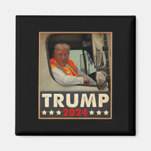 Donald Trump in Garbage Truck Team Müll für Tru Magnet