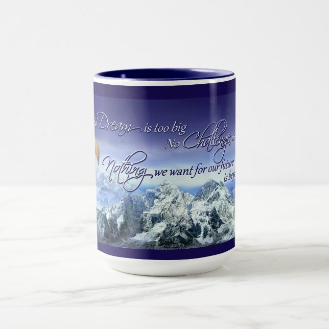 Donald Trump Inspiration Adler & Berge Tasse (Zentrum)