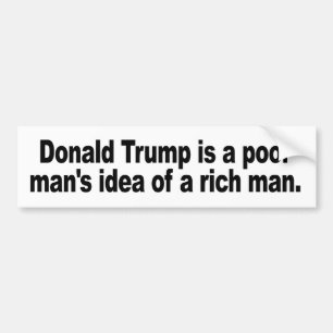 Donald Trump ist die Vorstellung eines armen Manne Autoaufkleber