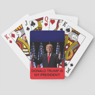 Donald Trump ist mein Präsident auf einem Spielkarten