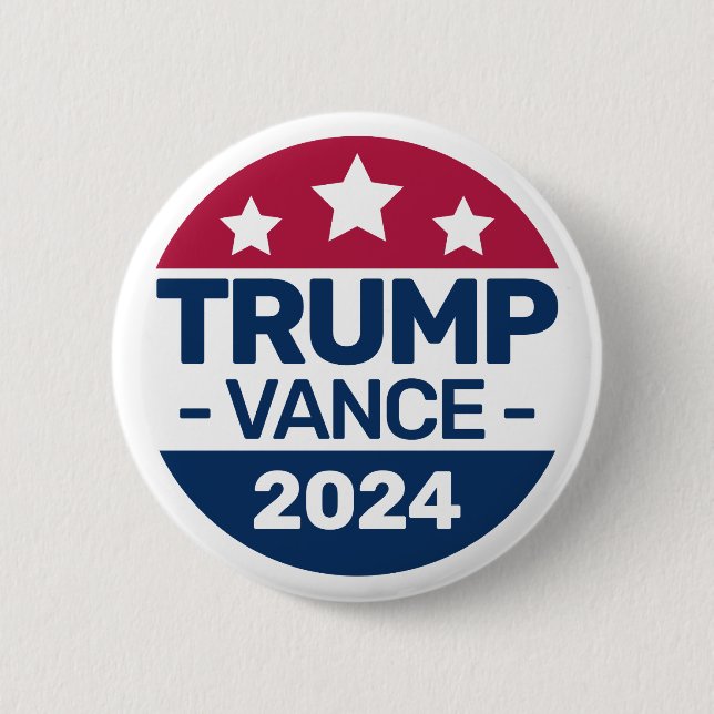 Donald Trump JD Vance 2024 Republikanischer Präsid Button (Vorderseite)