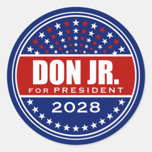 Donald Trump Jr. Präsident 2028 Runder Aufkleber