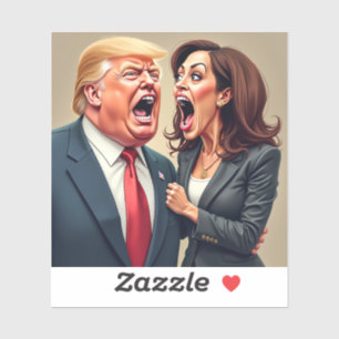 Donald Trump Kamala harris Aufkleber