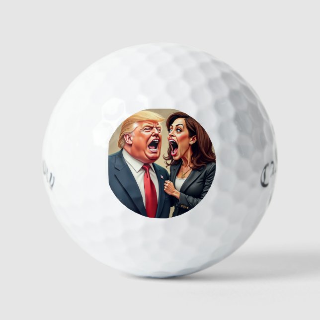 Donald Trump Kamala harris Golfball (Vorderseite)