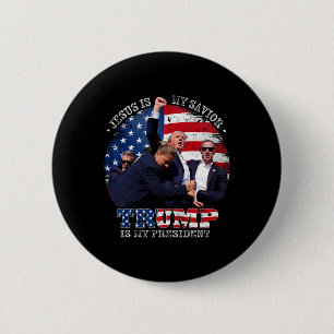 Donald Trump kämpft gegen Jesus ist mein Retter Tr Button