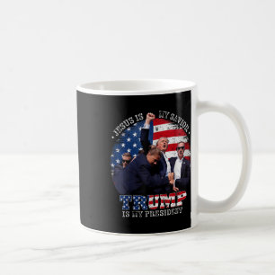 Donald Trump kämpft gegen Jesus ist mein Retter Tr Kaffeetasse