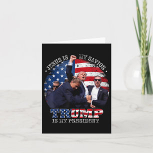 Donald Trump kämpft gegen Jesus ist mein Retter Tr Karte