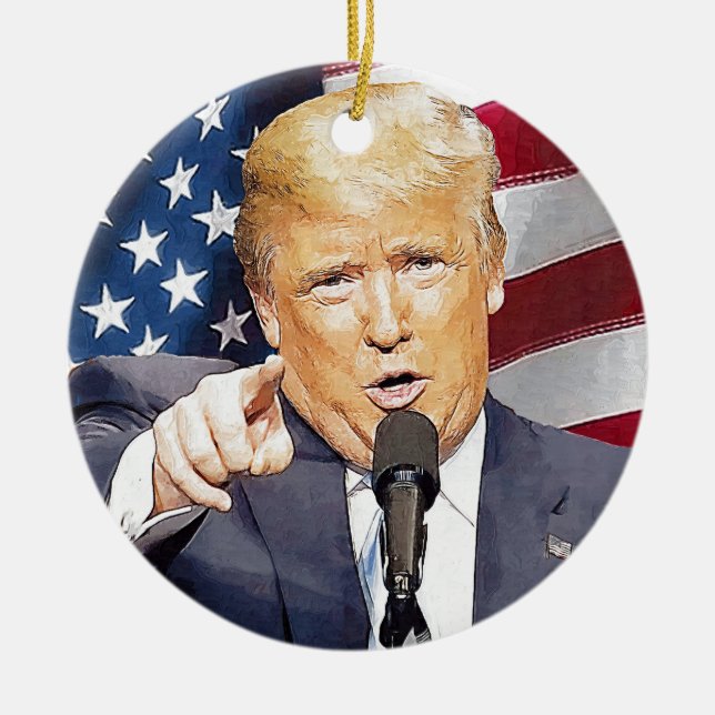 Donald Trump Keramikornament (Vorne)