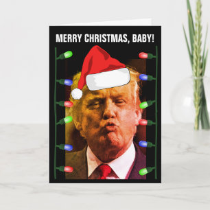 DONALD TRUMP KISS CHRISTMAS CARDS KARTE