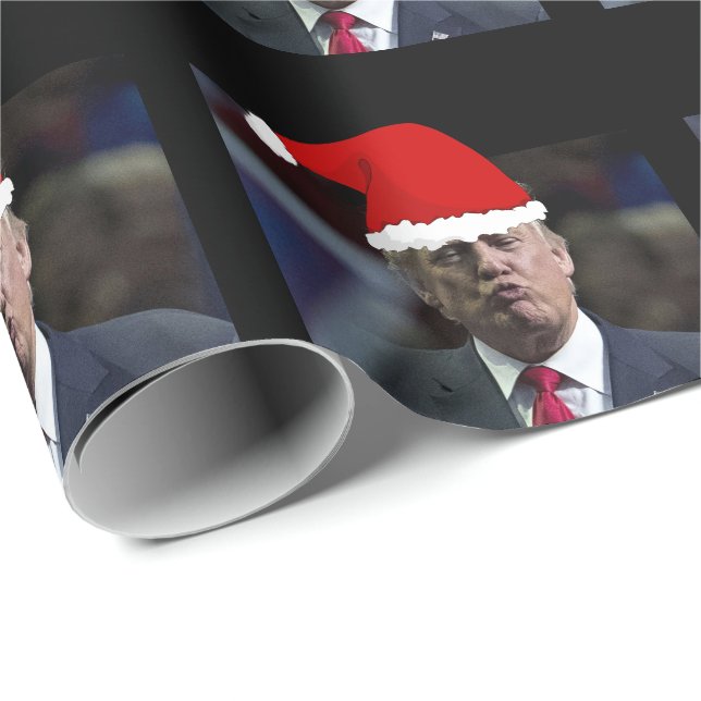 DONALD TRUMP KISS CHRISTMAS  GESCHENKPAPIER (Rolleneckpunkt)