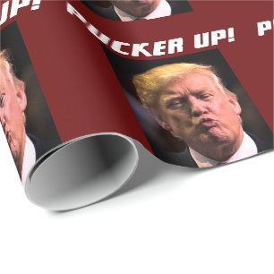 DONALD TRUMP KISS JEDEN ANLASS WRAPPING PAPIER GESCHENKPAPIER