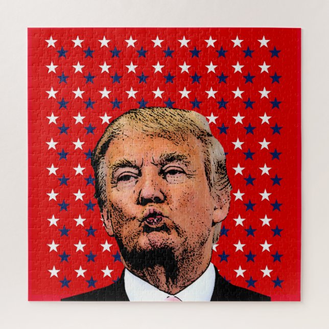 DONALD TRUMP KISS JIGSAW PUZZLE SCHWIERIG (Vertikal)