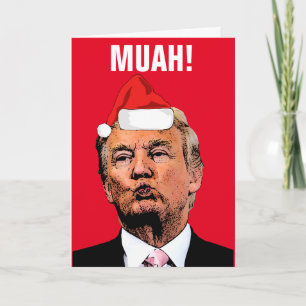 DONALD TRUMP KISST "MUAH!" CHRISTMAS CARDS KARTE