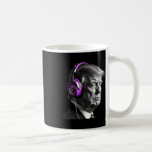 Donald Trump Kopfhörer Lustig Präsident Dj Kunst Kaffeetasse