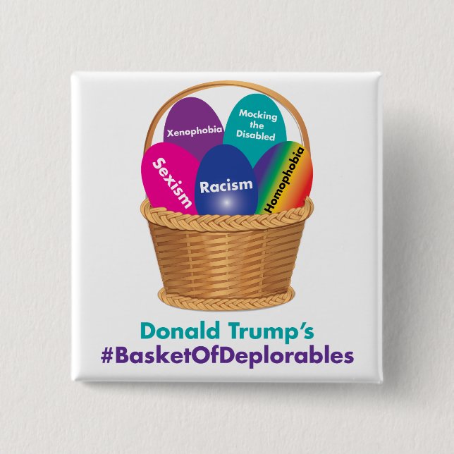 Donald Trump Korb von Deplorables Button (Vorderseite)