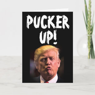 DONALD TRUMP KUSS GEBURTSTAGSKARTEN LUSTIG DANKESKARTE