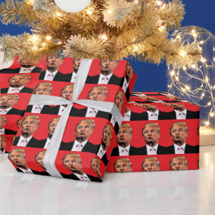 DONALD TRUMP KÜSST WEIHNACHTSVERPACKUNGSPAPIER GESCHENKPAPIER